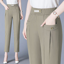 【S-4XL】🔥🔥Pantaloni drepți noi de înaltă calitate, pantaloni casual de îmbrăcăminte exterioară de vară, pantaloni simpli subțiri cu talie înaltă