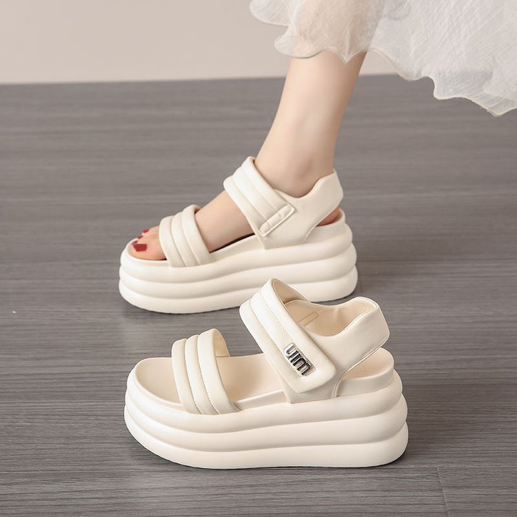 【35-40】👠2025 lato nowe damskie miękkie sandały casualowe z grubą podeszwą