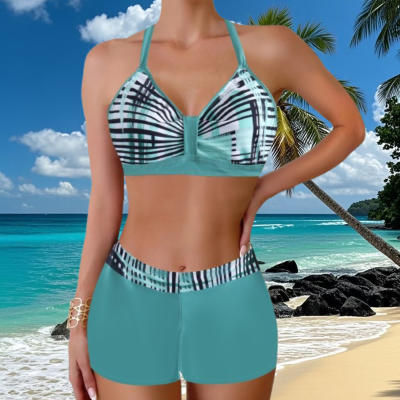 🏖️👙【Rabat ograniczony czasowo】🌴【S-5XL】2025 Zestaw kostiumów kąpielowych z nadrukiem na wakacje na plaży