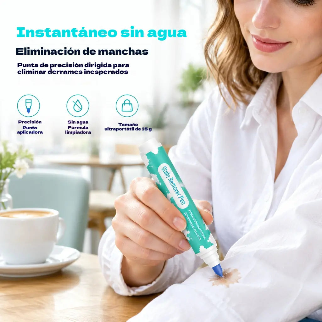 👕 ¡50% de descuento! Bolígrafo quitamanchas portátil sin agua con punta precisa que elimina fácilmente manchas de comida fresca, bebida y aceite. No es necesario lavar la prenda inmediatamente, es práctico y cabe fácilmente en tu bolso. ✨🧼
