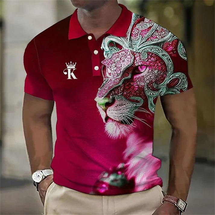 👕【S-6XL】Muška polo majica s 3d ispisom lavova