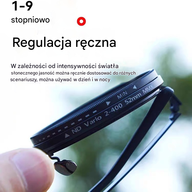 🔥😎Nowe okulary przeciwsłoneczne z 9-stopniową regulacją, odpowiednie do użytku na zewnątrz, wędkowania, jazdy samochodem i ochrony przed promieniowaniem UV