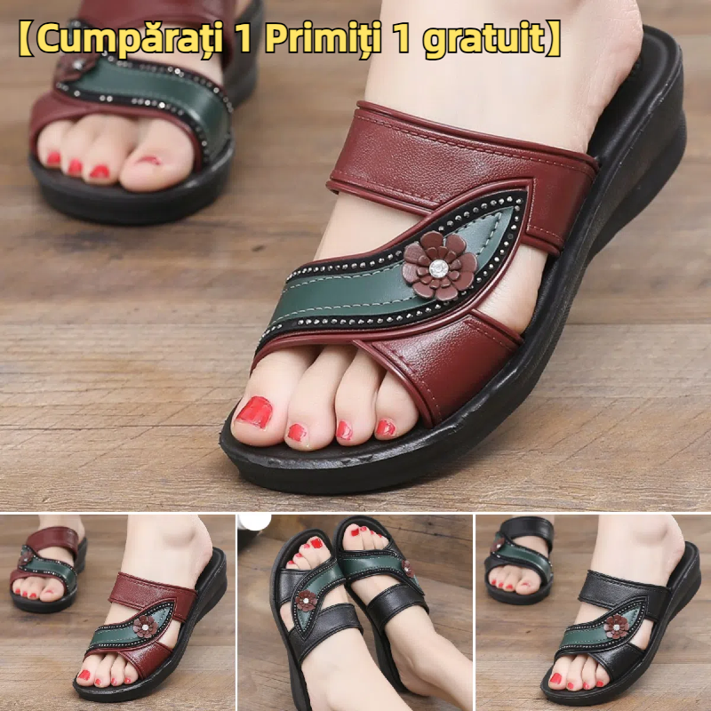 【Noi Sosiri】【36-41】Papuci papuci antiderapanti confortabili de vara pentru femei. Se potrivește piciorului elegant și confortabil.