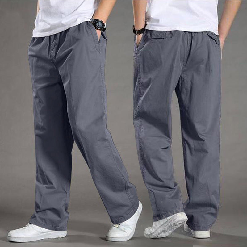 🔥【50-130KG】2025 noi pantaloni drepti casual pentru bărbați de mărime mare