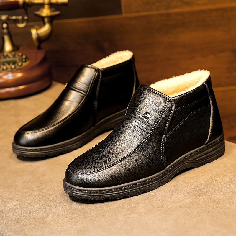 🔥【39-44】Ciepłe, zimowe, aksamitne, antypoślizgowe, męskie, codzienne, wysokie, bawełniane buty dla osób starszych