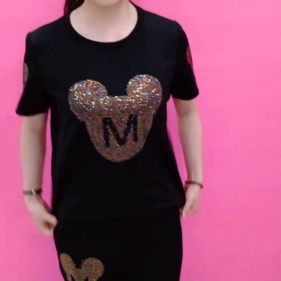 🔥🎁【M-4XL】💥 Wyprzedaż towaru 💥 Zestaw damski z krótkim rękawem i spodniami