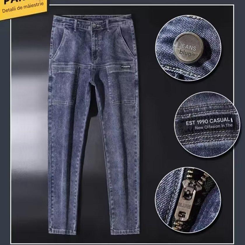 👏【Reducere pe timp limitat】👍【28-36】👖👖Blugi durabili pentru bărbați, cu picioare drepte, cu buzunare multiple