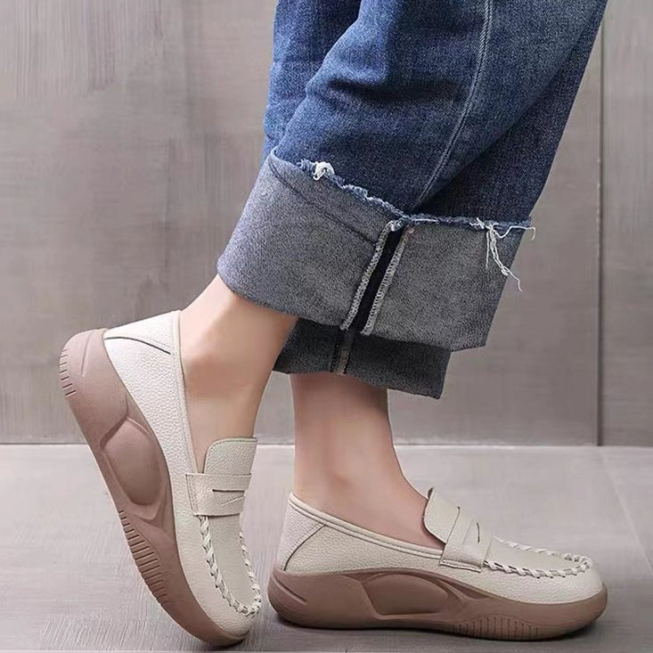 š„ć35-40ć2025 noi sandale casual de damÄ, cu talpÄ groasÄ, din piele moale