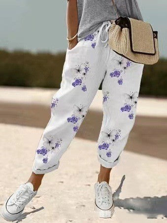 ✨【S-3XL】Nou pentru 2025, pantaloni casual de damă din bumbac și in, opțional multicolori✅