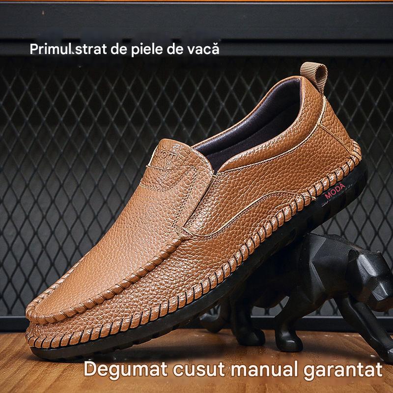 💥【38-44】2025 Nowe męskie skórzane buty casualowe ✅ Pierwsza warstwa skóry bydlęcej ✅ szyta ręcznie