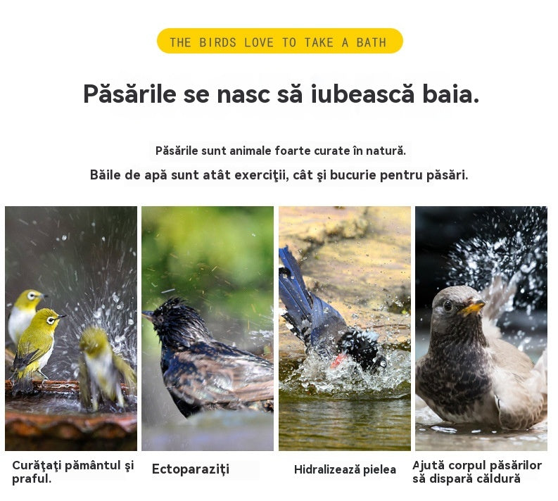 🔥【Niezbędny element dla rodzin hodujących ptaki,】🐦Baie pentru pasari, accesorii custi pentru pasari-pasuje do większości klatek dla ptaków