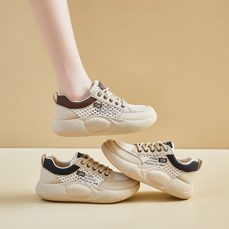📣【35-41】2025 letnie białe buty nowa koreańska wersja ins oddychające buty