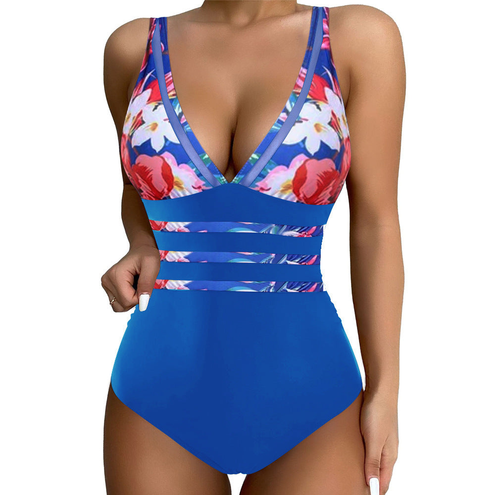 🩱🩱【50% zniżki】🤩✨ 2025 nowy damski jednoczęściowy kostium kąpielowy z głębokim dekoltem w serek