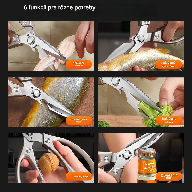 🔥Nové vylepšenie🍖 Multifunkčné, vysoko výkonné kuchynské nožnice ✂️👨🍳