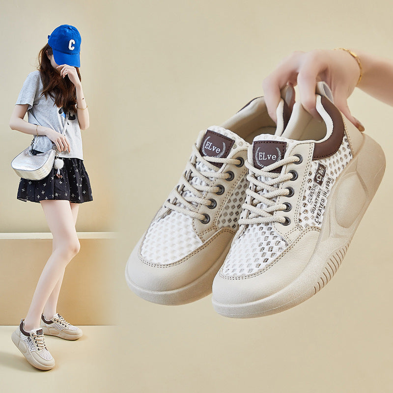 📣【35-41】2025 letnie białe buty nowa koreańska wersja ins oddychające buty
