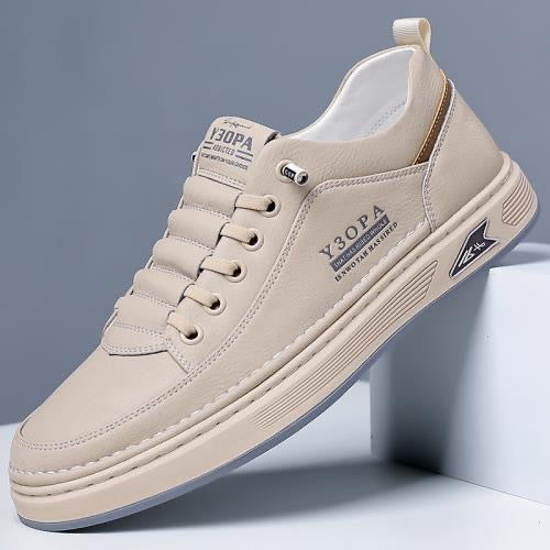 👟【39-44】2025 Męskie oddychające skórzane płaskie buty biznesowe
