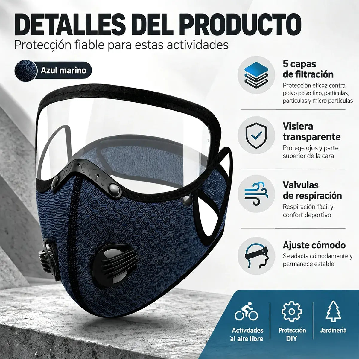 🧣【¡Compra uno, consigue uno gratis】🚴 Mascarilla Térmica Deportiva con Visor HD Desmontable – Protección contra Frío, Polvo y Viento para Ciclismo, Cortacésped y Ambientes Polvorientos 🛡️