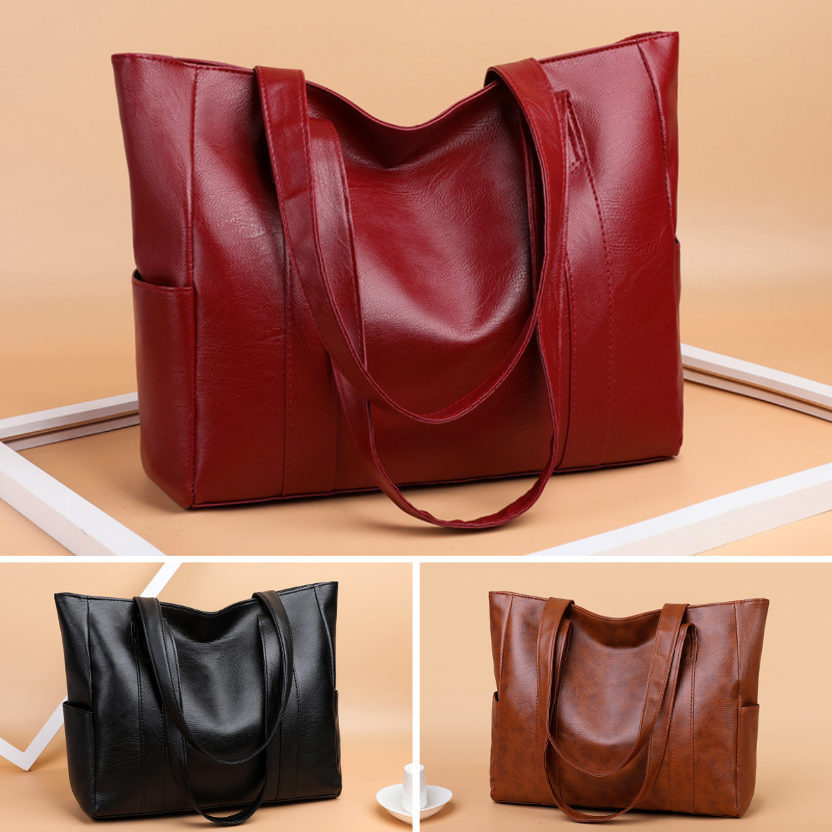 ✨👜【Reducere 50%】【Capacitate mare】Geantă de umăr pentru femei din piele moale, nouă din 2025.