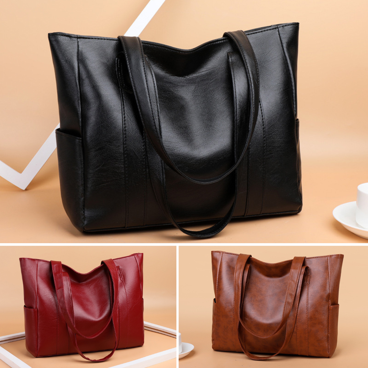 ✨👜【Reducere 50%】【Capacitate mare】Geantă de umăr pentru femei din piele moale, nouă din 2025.