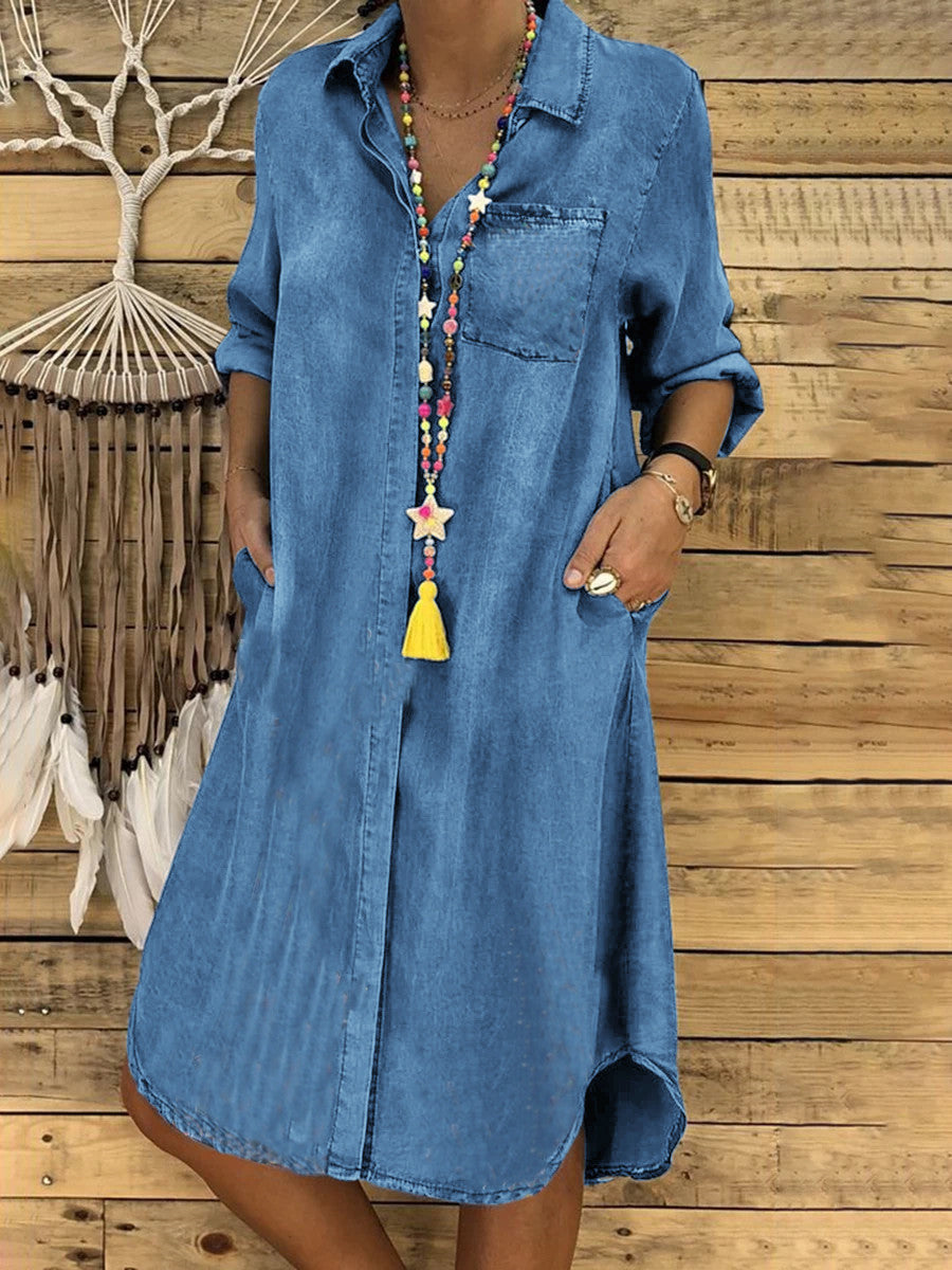 š„ššš¤ćReducere pentru o perioadÄ limitatÄććS-5XLćRochie de varÄ mare, casual, din denim