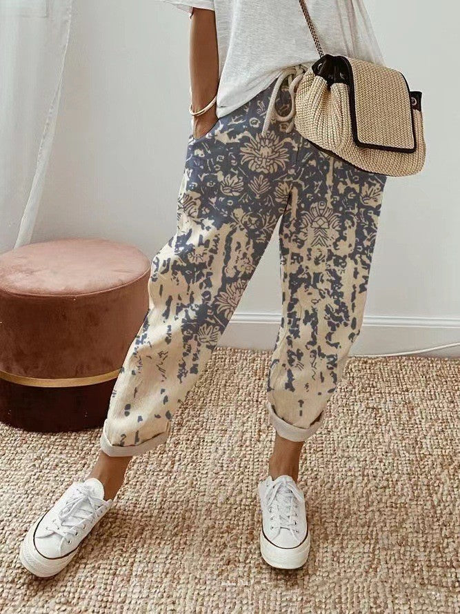 ✨【S-3XL】Nou pentru 2025, pantaloni casual de damă din bumbac și in, opțional multicolori✅