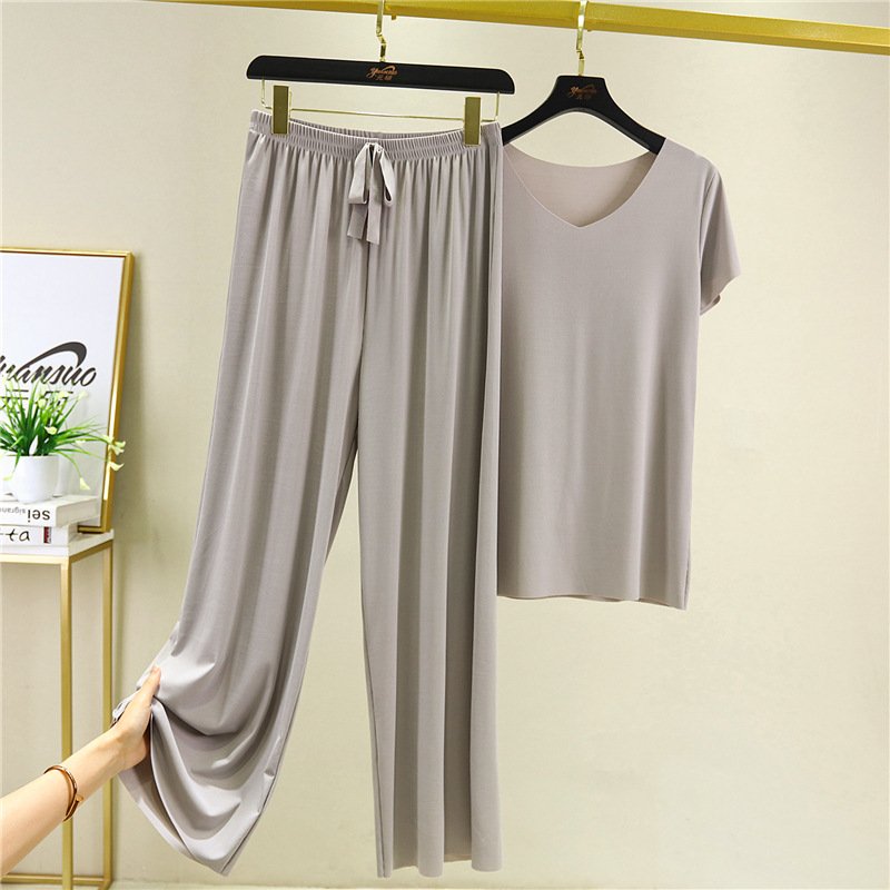š„ćM-4XLćCostum din douÄ piese, pantaloni cu mĆ¢neci scurte noi, din mÄtase de gheaČÄ