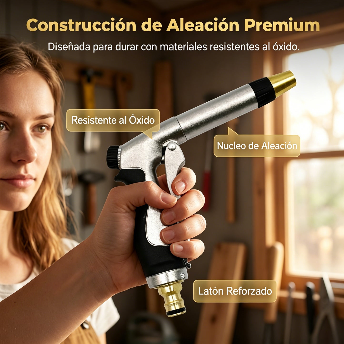 🥳 ¡50% DE DESCUENTO 🏠💦 Pistola de agua a alta presión – ideal para lavar el coche, regar el jardín, limpiar fachadas y muebles de exterior 🌿🚘