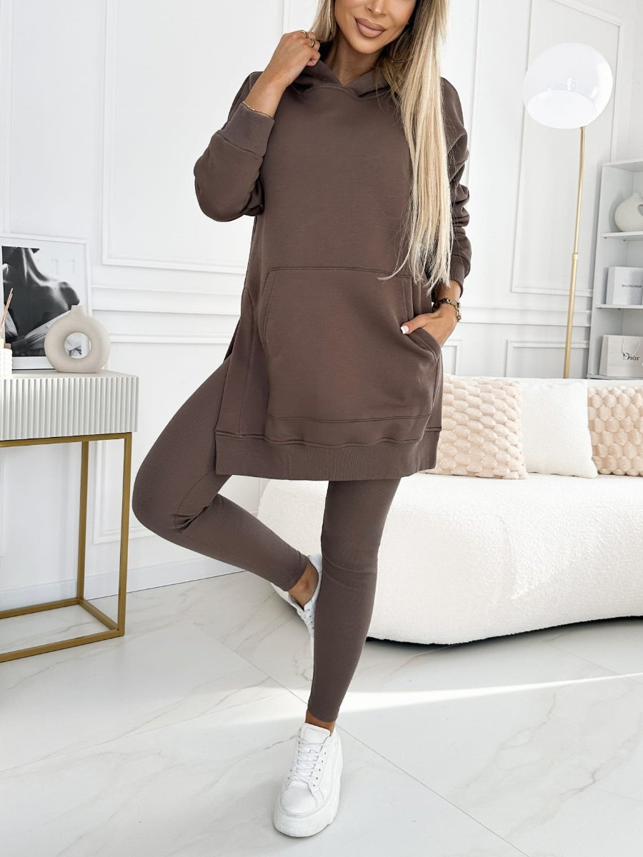 【S-3XL】Elegancki komplet damski składający się z bluzy i spodni