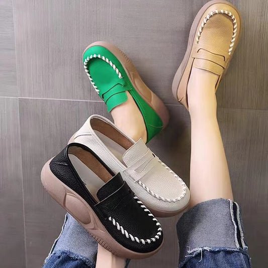 🔥【35-40】2025 noi sandale casual de damă, cu talpă groasă, din piele moale