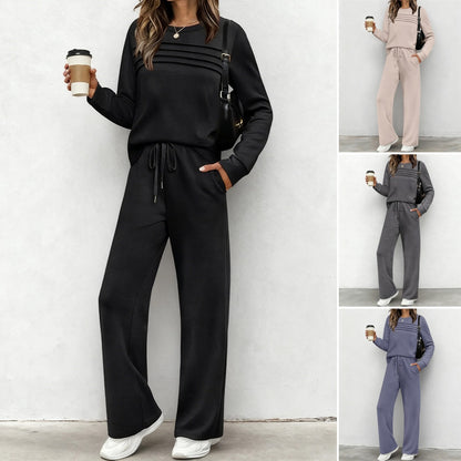 【🥇Odlična ponuda】🔥【S-3XL】Žensko modno ležerno sportsko odijelo, majica dugih rukava od visokokvalitetnog čistog pamuka + hlače