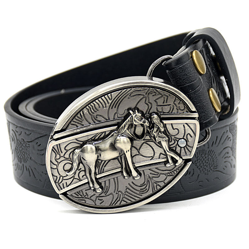 🆒🎁【Kupte 1 a získejte 1 zdarma】👍Pánský embosovaný pásek se zabudovaným nožem