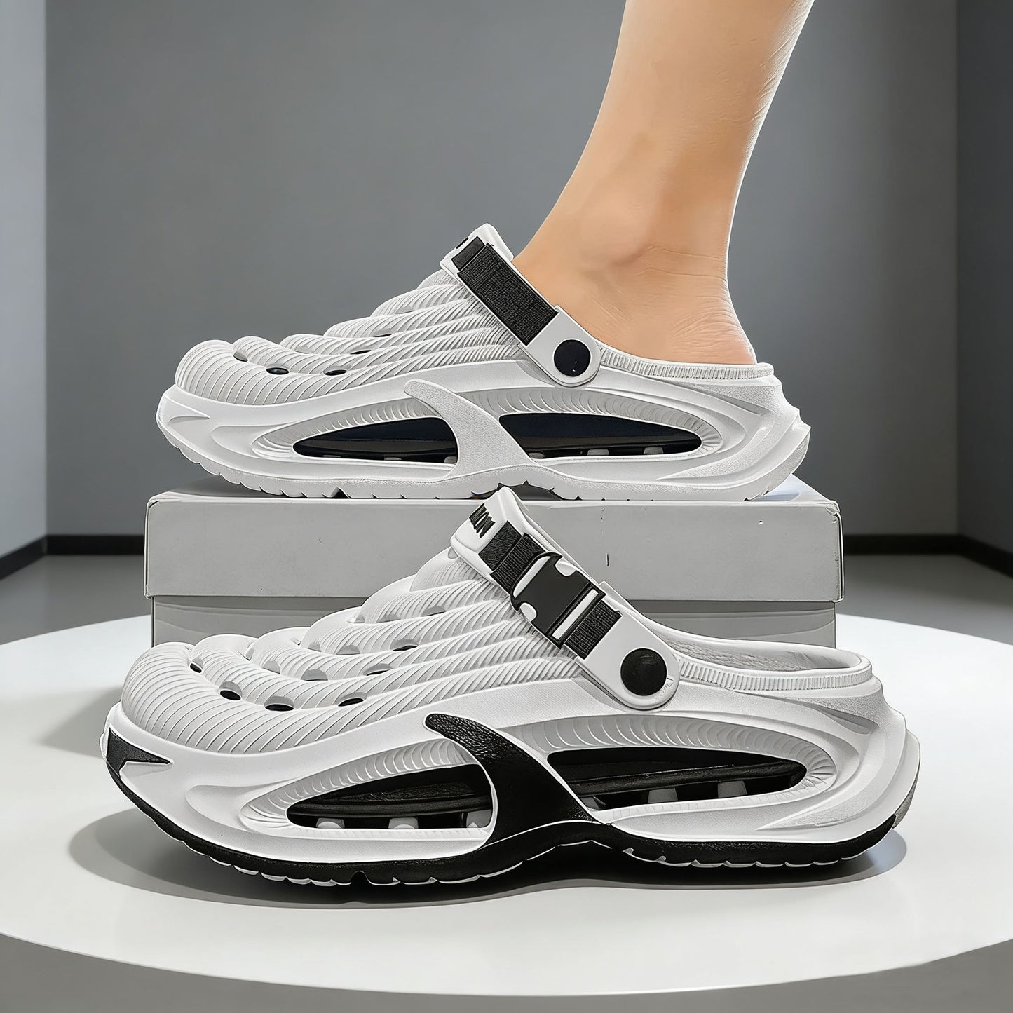 👟50% POPUSTA🌬️Muške 2-u-1 sandale za opću namjenu - debeli EVA potplat, neklizajuće i izuzetno lagane, prozračne🏃‍♂️