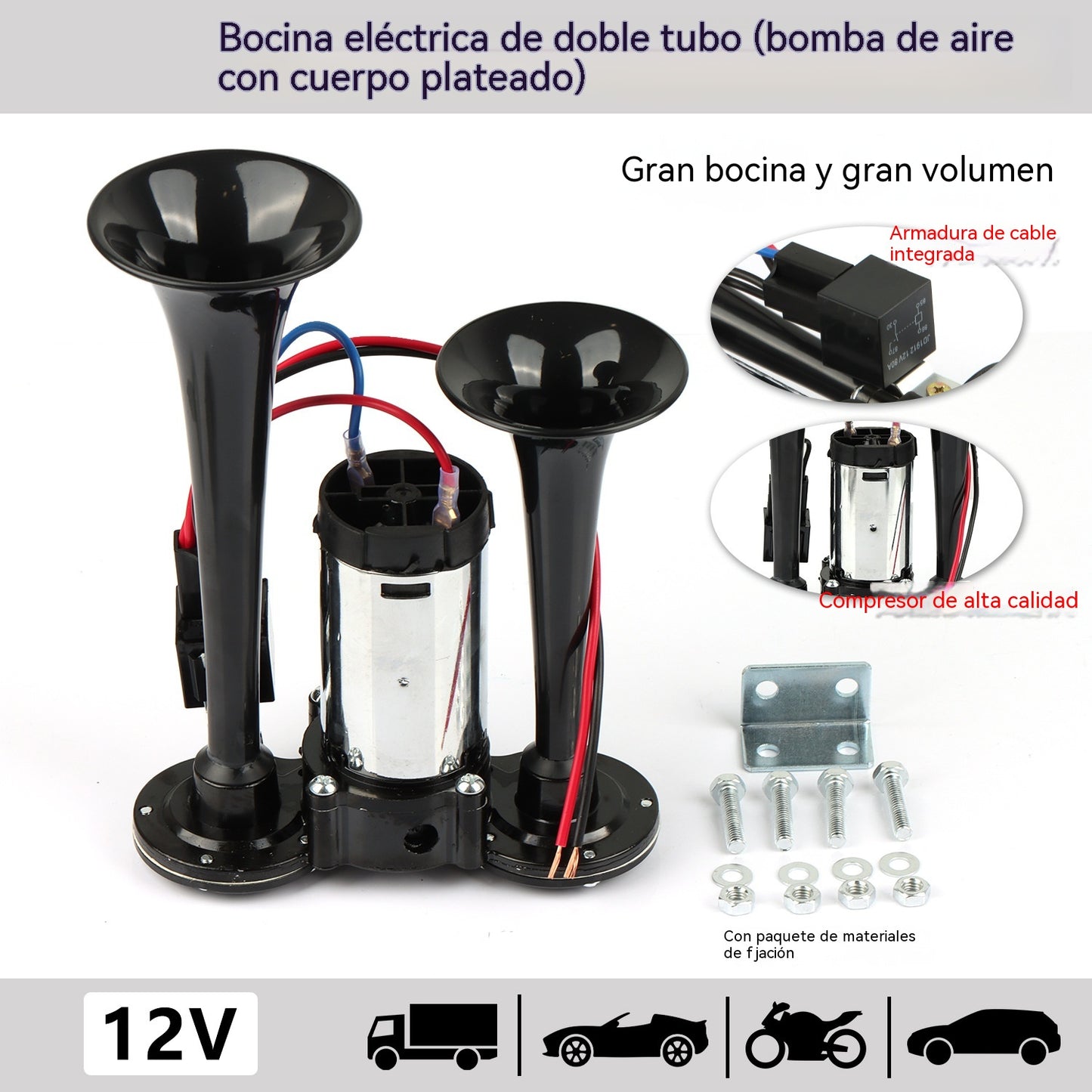 🚗🚂📣Bocina neumática para trenes, camiones y turismos