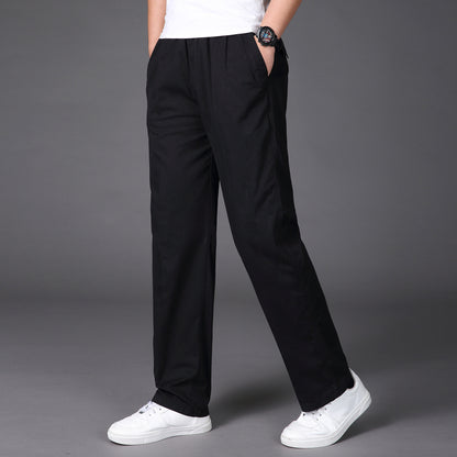 🔥【50-130KG】2025 noi pantaloni drepti casual pentru bărbați de mărime mare