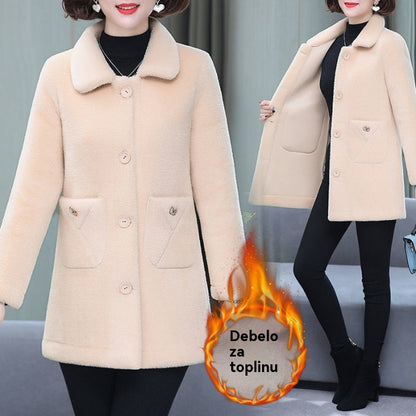 🔥【M-3XL】Jesenski i zimski kaput od janjeće kože srednje duljine