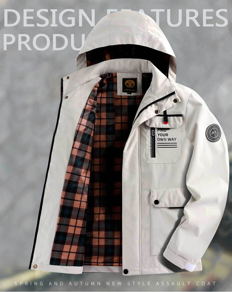 🔥【M~4XL】 2025 Nueva chaqueta de montañismo al aire libre impermeable a prueba de viento para hombres