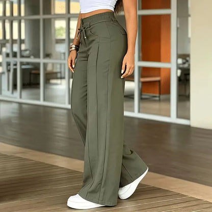 ✨【S-2XL】Nuevos pantalones de tiro alto y pernera ancha para 2026: un corte elegante que favorece la figura.