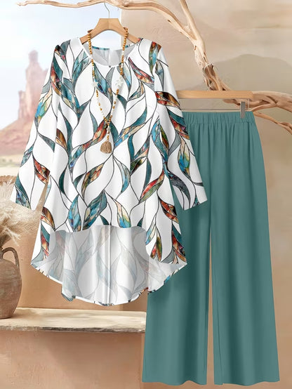 ⏳Vremenski ograničena ponuda⏰【50-120 kg】👚Žensko ležerno odijelo s točkicama, širokog kroja