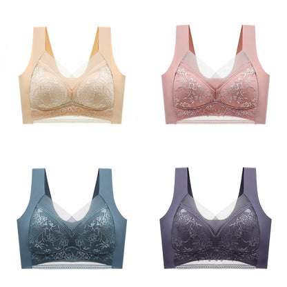 👙✨【Set od 4 dijela】Udoban ženski grudnjak bez šavova izrađen od elegantne čipke
