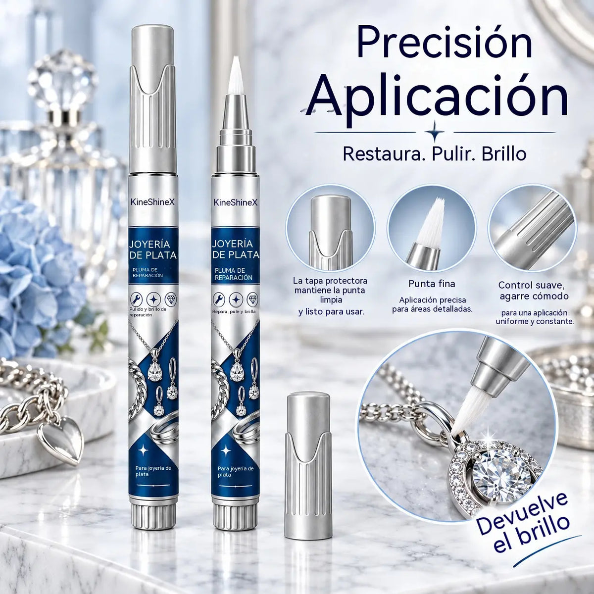 🔥 Oferta por tiempo limitado: 50 % de descuento 🔥 Lápiz para reparar arañazos y retocar joyas de plata