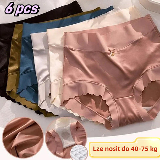 💫🌟🩲Set od 6 komada ženske donje rublje - Izrađeno od hladne svile, bezšavno, antibakterijsko i izuzetno udobno. Savršen izbor za cijeli dan! (Za veličine 40-75 kg)