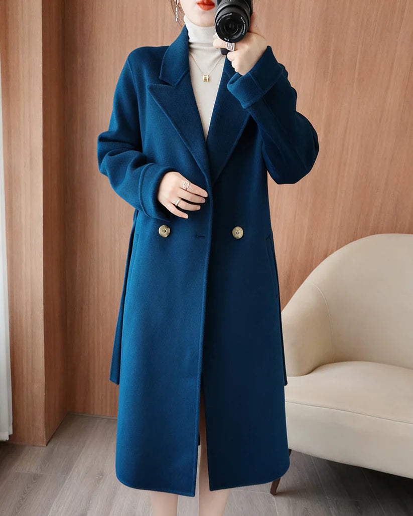 🐏【100% čistá vlna】Nový prémiový silný vlněný kabát pro ženy na podzim/zimu 2025