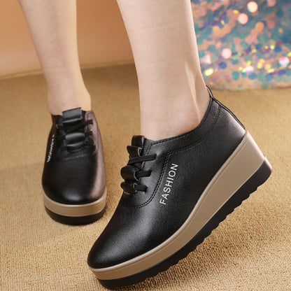 50%OFF🔥【35-42】Zapatos de piel para mujer con suela gruesa, nueva tendencia de otoño
