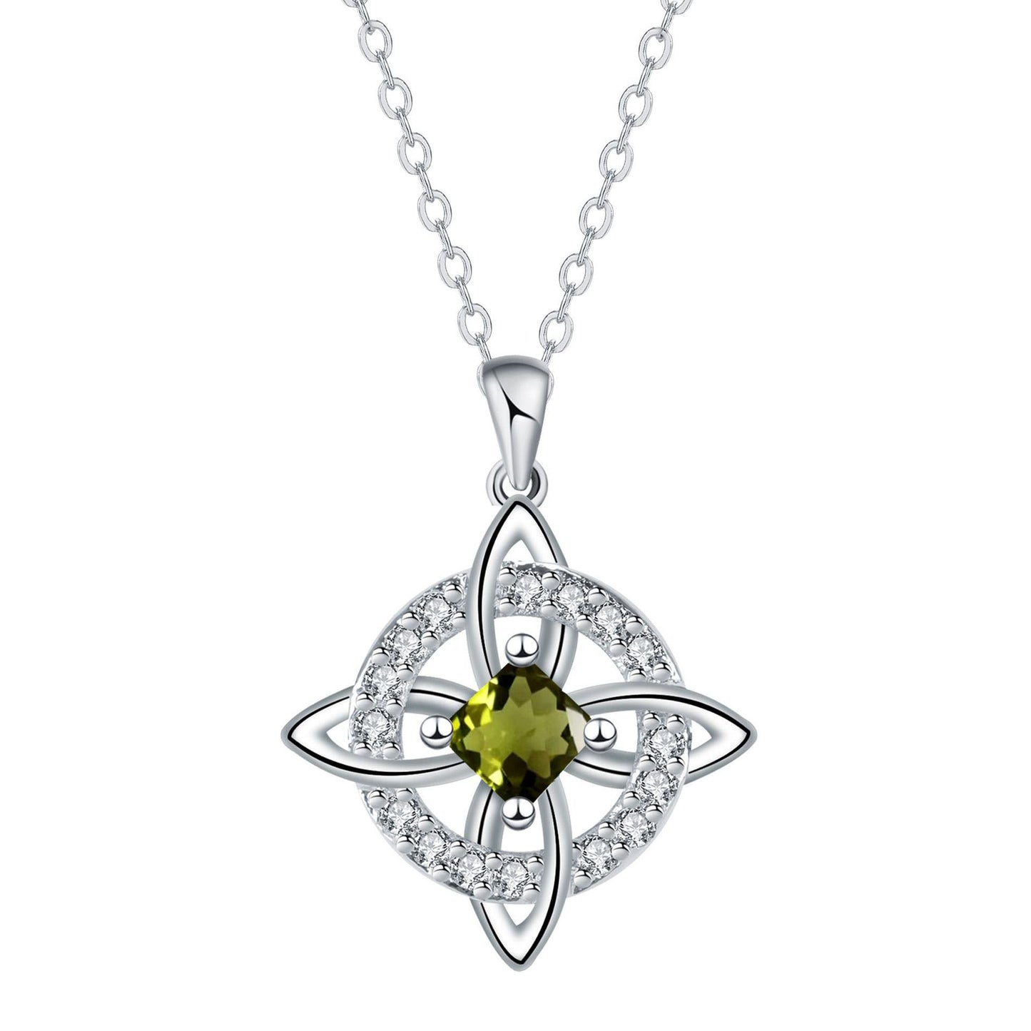 Collar místico de nudo de bruja con piedra de nacimiento 🔮💞 Protege a tus seres queridos