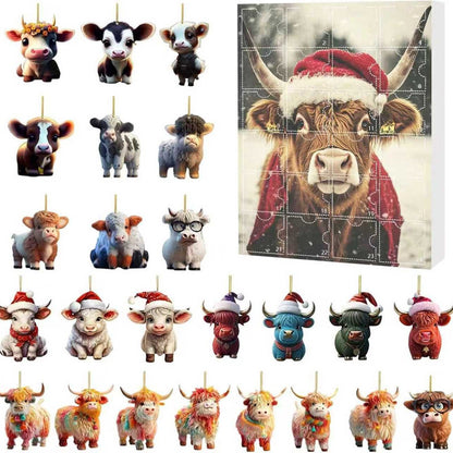 🎄【Vianočné ozdoby】🐱🐶🐮2025 Nová roztomilá akrylová darčeková krabička so zvieratkami