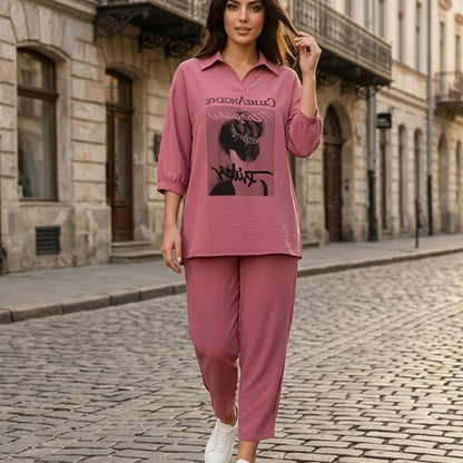 🌸【M-3XL】Moderni ženski dvodijelni set, ležerno-šik dizajn, dostupan u nekoliko elegantnih boja