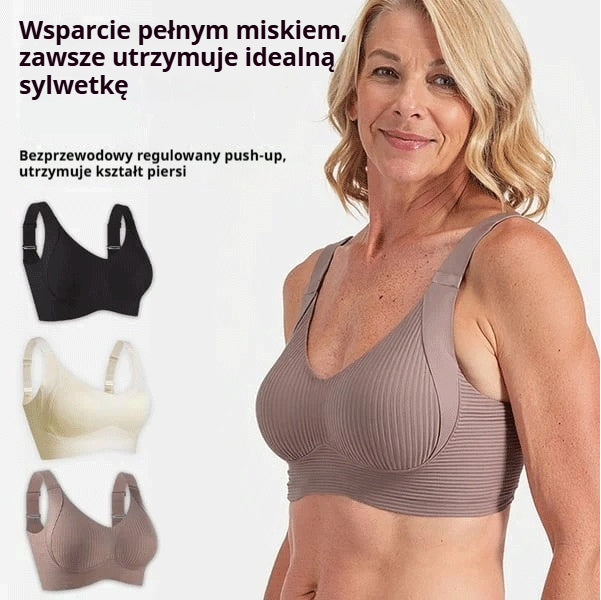 💥Kup 1, a 1 dostaniesz gratis😍【2 sztuki】Biustonosz bezszwowy modelujący piersi❤️【40-95KG】