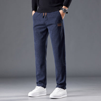 🔥🔥【M-5XL】Nuevos pantalones de algodón puro de alta calidad con forro polar, gruesos, para uso informal