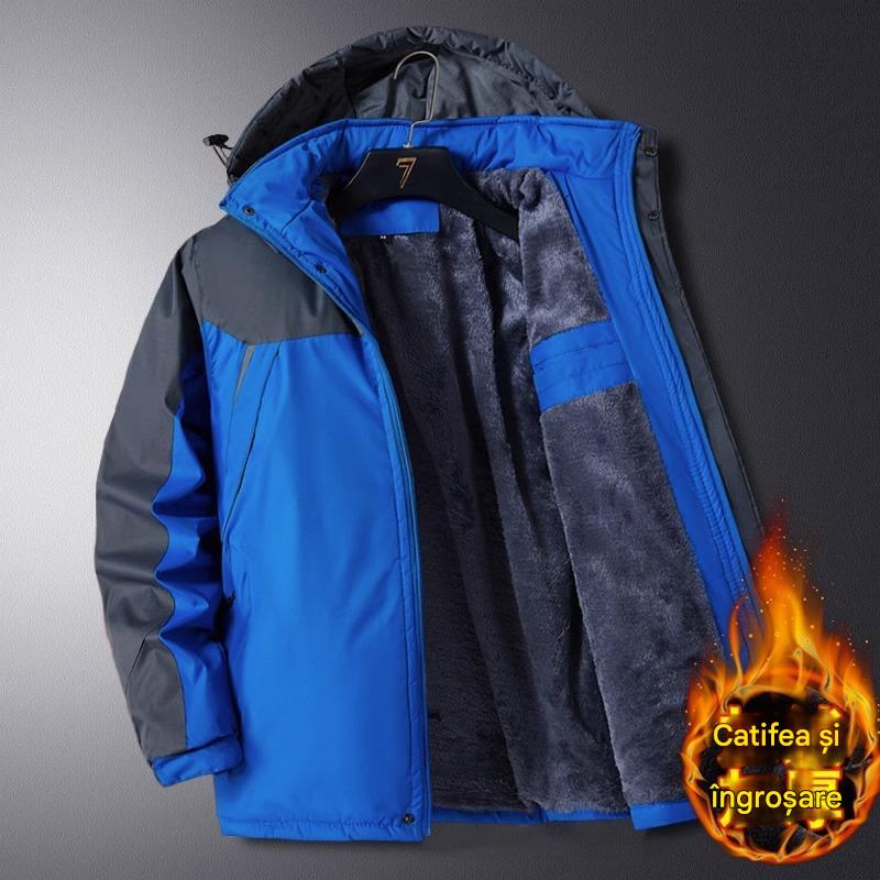 🔥【L-6XL】Męska pogrubiona aksamitna wodoodporna i mrozoodporna, ciepła zimowa i wiatroszczelna kurtka alpinistyczna