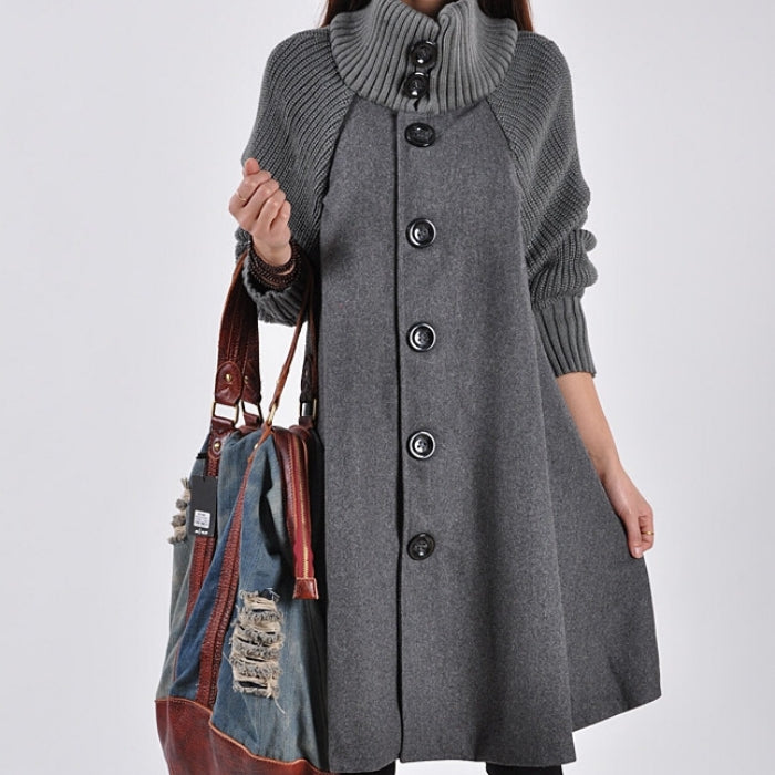 👗[43 % popust🔥🔥]【M-5XL】Nov ležerni volnen plašč srednje dolžine